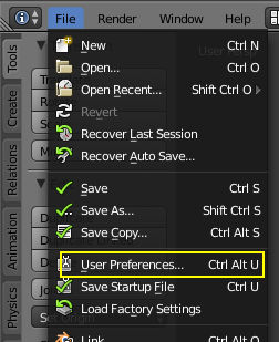 Blender User Preferences