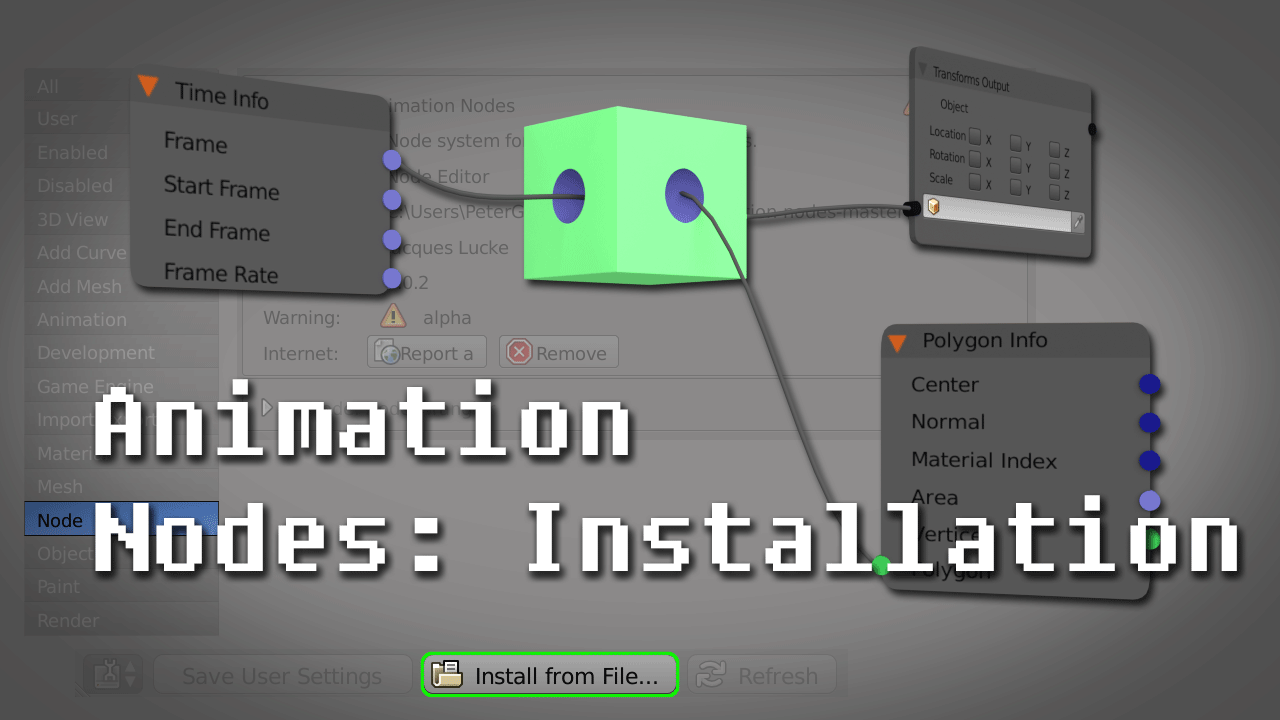 blender animation nodes installation