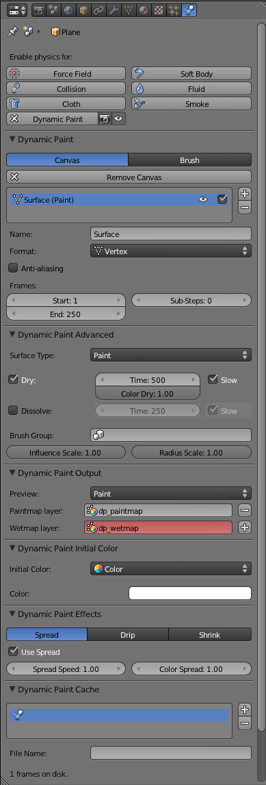 blender dynamic paint