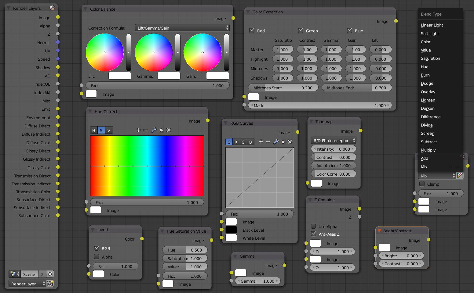 blender color grading