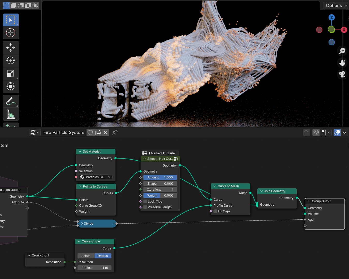 cycles simulation nodes