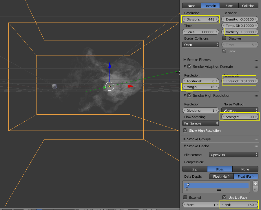 Final settings for the domain